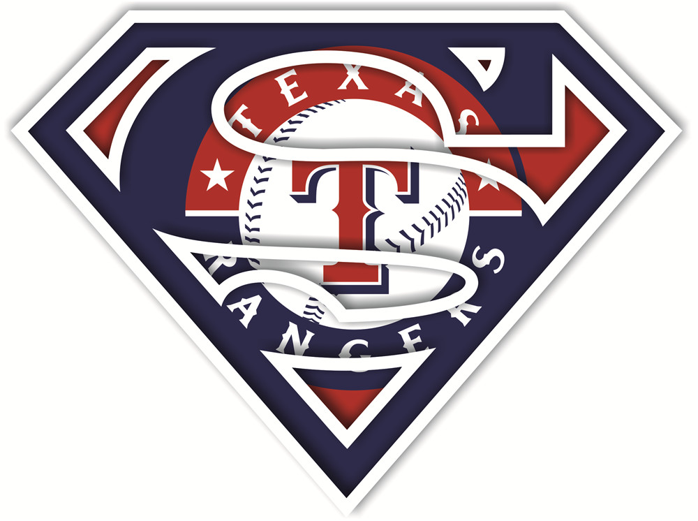 Texas Rangers superman logos iron on heat transfer